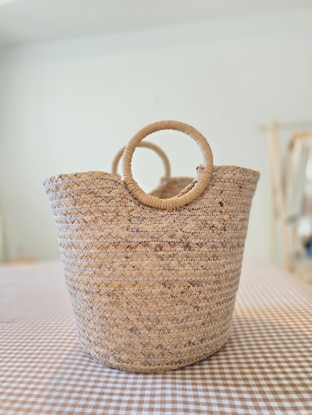 Small Raffia Beachy Basket Tote